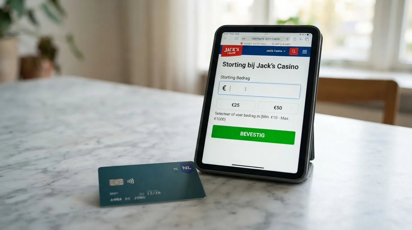 Een AstroCard en een stortingsscherm van een online casino naast elkaar