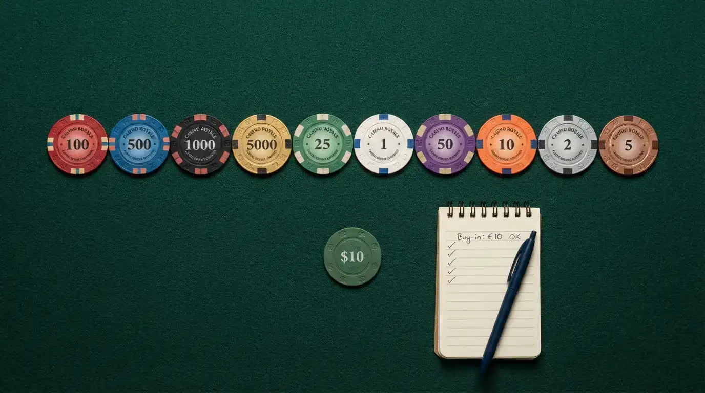 Een rij van tien Nederlandse casino-logo's onder het Ksa-keurmerk, met daarboven “Vanaf €10” in een banner