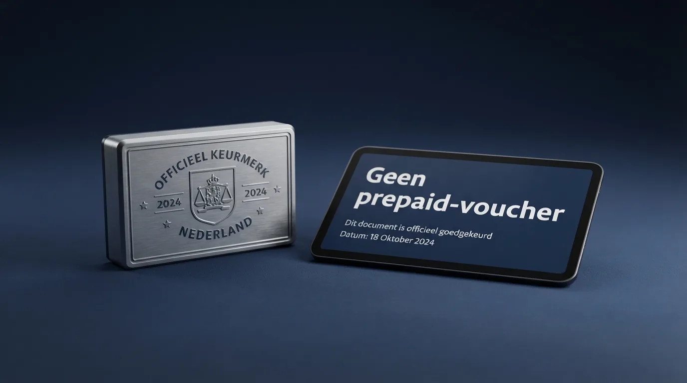 Het logo van de Kansspelautoriteit met daarnaast de tekst 'Geen enkel Ksa-vergund online casino accepteert Neosurf in 2026'.